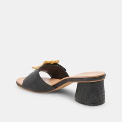 LUCEY HEELS BLACK RAFFIA^Dolce Vita Clearance