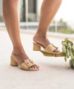 LUCEY HEELS WARM NATURAL RAFFIA^Dolce Vita Clearance