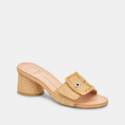 LUCEY HEELS WARM NATURAL RAFFIA^Dolce Vita Clearance