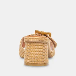 LUCEY HEELS WARM NATURAL RAFFIA^Dolce Vita Clearance