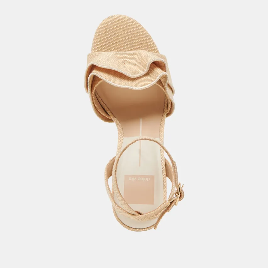 LUNETE HEELS LT NATURAL WOVEN RAFFIA^Dolce Vita Sale