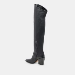LUPIN WIDE CALF BOOTS BLACK LEATHER^Dolce Vita Online