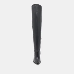 LUPIN WIDE CALF BOOTS BLACK LEATHER^Dolce Vita Online