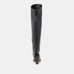 LUPIN WIDE CALF BOOTS BLACK LEATHER^Dolce Vita Online