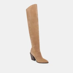 LUPIN WIDE CALF BOOTS MUSHROOM SUEDE^Dolce Vita New