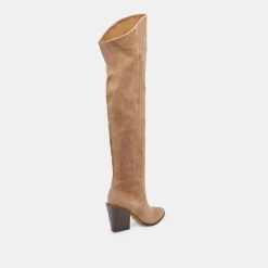 LUPIN WIDE CALF BOOTS MUSHROOM SUEDE^Dolce Vita New