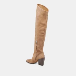 LUPIN WIDE CALF BOOTS MUSHROOM SUEDE^Dolce Vita New