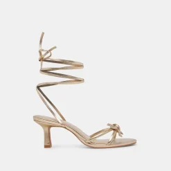 MAISON HEELS GOLD METALLIC LEATHER^Dolce Vita Hot