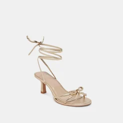 MAISON HEELS GOLD METALLIC LEATHER^Dolce Vita Hot