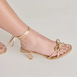 MAISON HEELS GOLD METALLIC LEATHER^Dolce Vita Hot