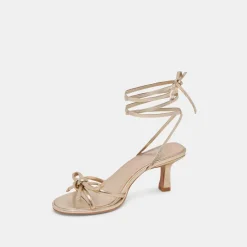 MAISON HEELS GOLD METALLIC LEATHER^Dolce Vita Hot