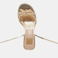 MAISON HEELS GOLD METALLIC LEATHER^Dolce Vita Hot