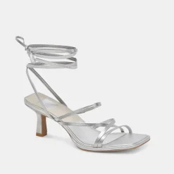 MALABO HEELS SILVER METALLIC LEATHER^Dolce Vita Outlet