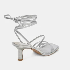 MALABO HEELS SILVER METALLIC LEATHER^Dolce Vita Outlet