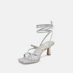 MALABO HEELS SILVER METALLIC LEATHER^Dolce Vita Outlet