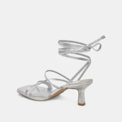 MALABO HEELS SILVER METALLIC LEATHER^Dolce Vita Outlet
