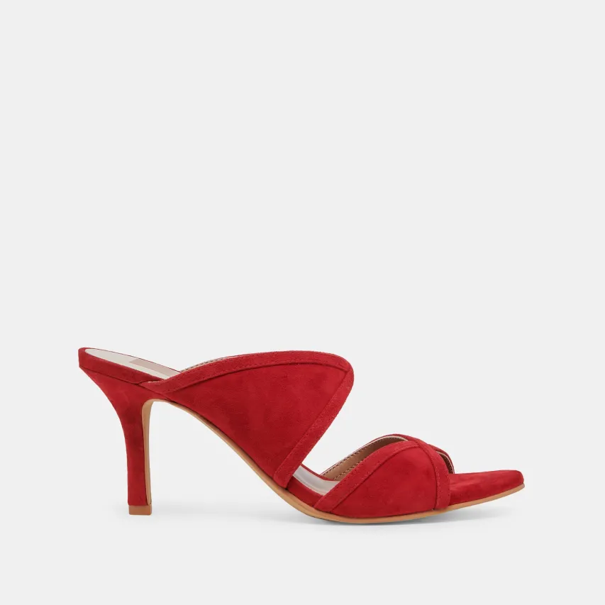 MANDEL HEELS CRIMSON SUEDE^Dolce Vita Online