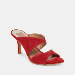 MANDEL HEELS CRIMSON SUEDE^Dolce Vita Online
