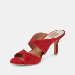 MANDEL HEELS CRIMSON SUEDE^Dolce Vita Online
