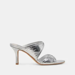 MANDEL HEELS SILVER CRINKLE PATENT^Dolce Vita Clearance