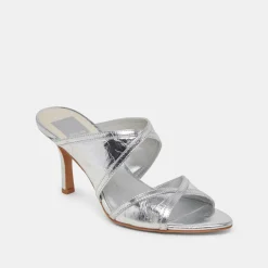 MANDEL HEELS SILVER CRINKLE PATENT^Dolce Vita Clearance