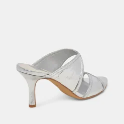 MANDEL HEELS SILVER CRINKLE PATENT^Dolce Vita Clearance