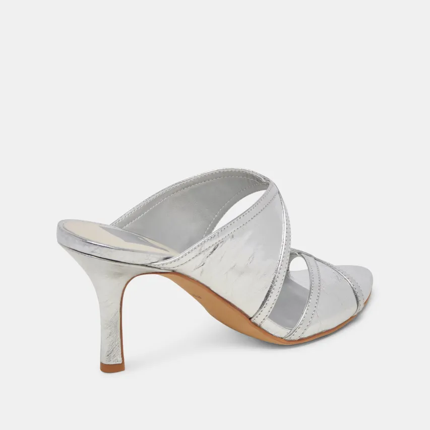 MANDEL HEELS SILVER CRINKLE PATENT^Dolce Vita Clearance