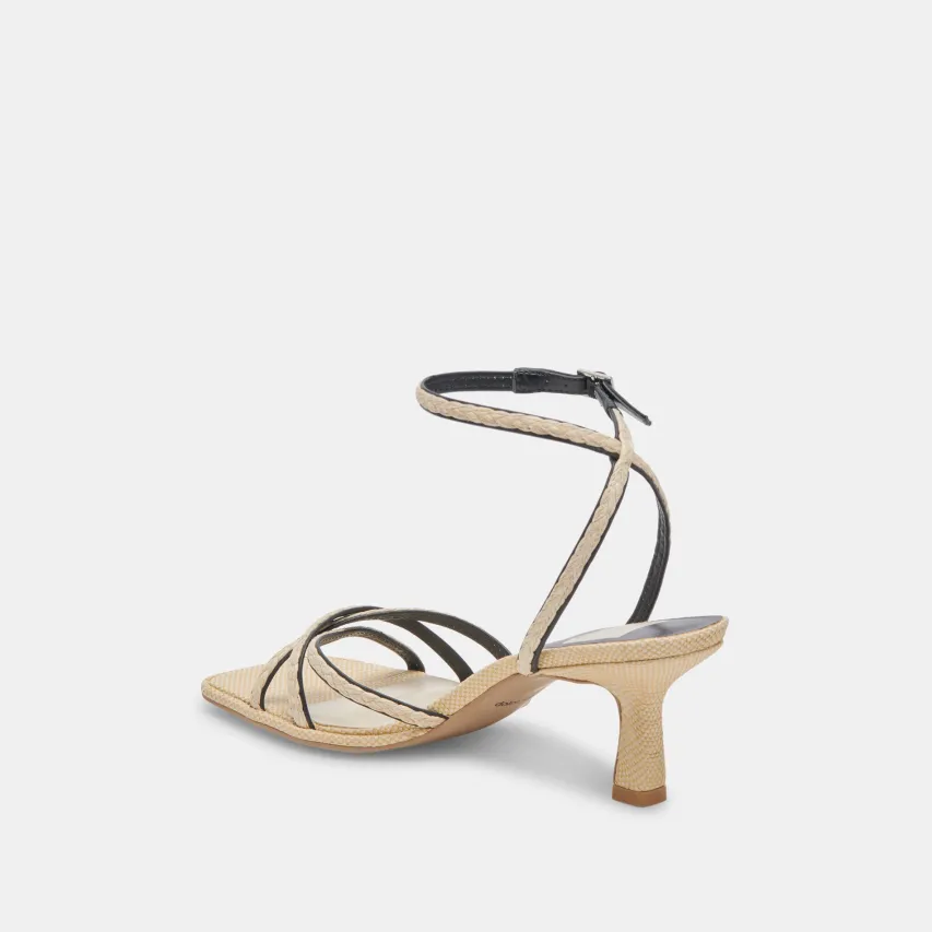 MANJI BRAID HEELS BLACK NATURAL JUTE^Dolce Vita Outlet