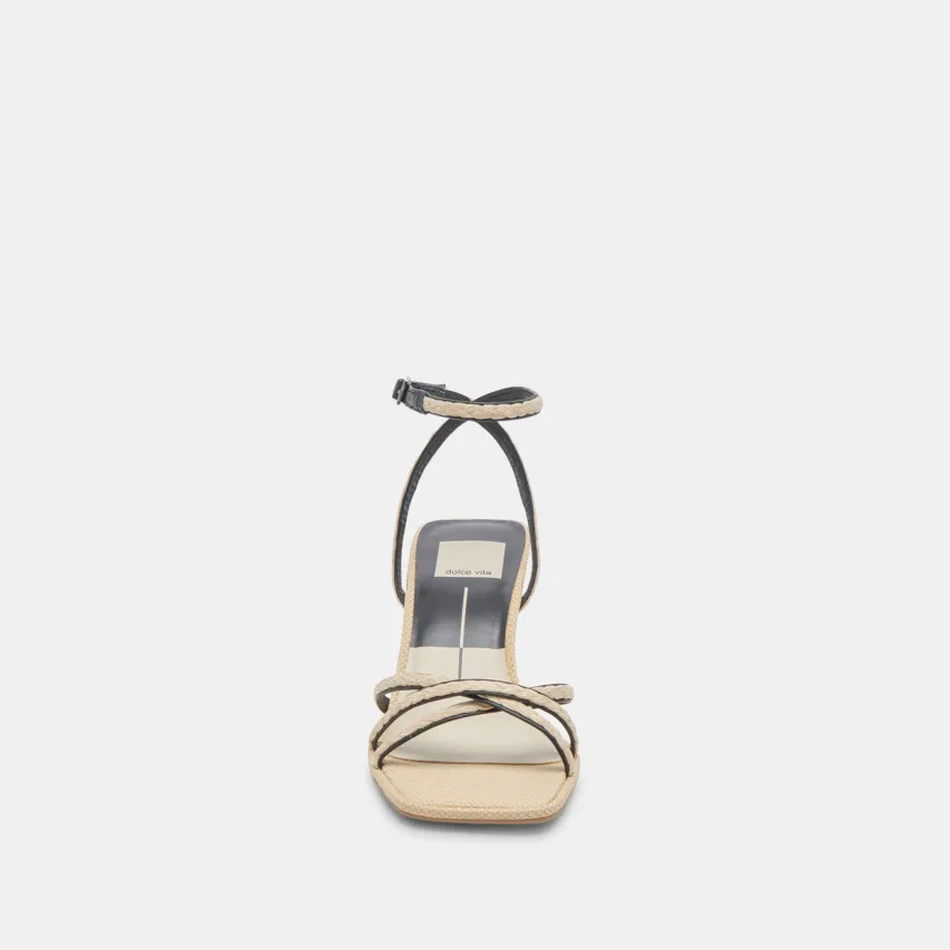 MANJI BRAID HEELS BLACK NATURAL JUTE^Dolce Vita Outlet