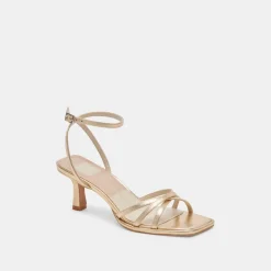 MANJI HEELS LIGHT GOLD METALLIC LEATHER^Dolce Vita New