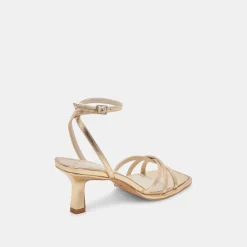 MANJI HEELS LIGHT GOLD METALLIC LEATHER^Dolce Vita New