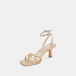 MANJI HEELS LIGHT GOLD METALLIC LEATHER^Dolce Vita New