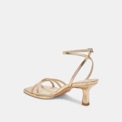 MANJI HEELS LIGHT GOLD METALLIC LEATHER^Dolce Vita New