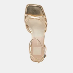 MANJI HEELS LIGHT GOLD METALLIC LEATHER^Dolce Vita New