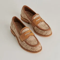 MARINA LOAFERS BROWN MULTI RAFFIA^Dolce Vita Best