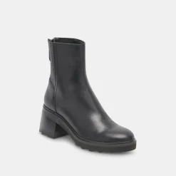 MARTEY H2O WIDE BOOTS BLACK LEATHER^Dolce Vita Hot