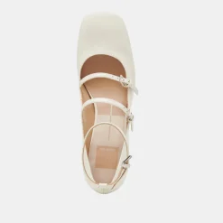 MEADOW HEELS WHITE PATENT LEATHER^Dolce Vita Online