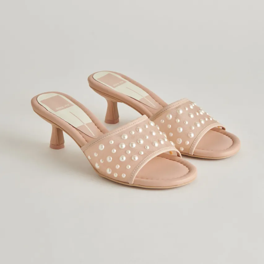 MEEZA PEARL HEELS BLUSH MESH^Dolce Vita Fashion