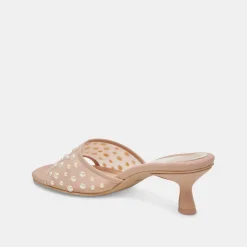 MEEZA PEARL HEELS BLUSH MESH^Dolce Vita Fashion
