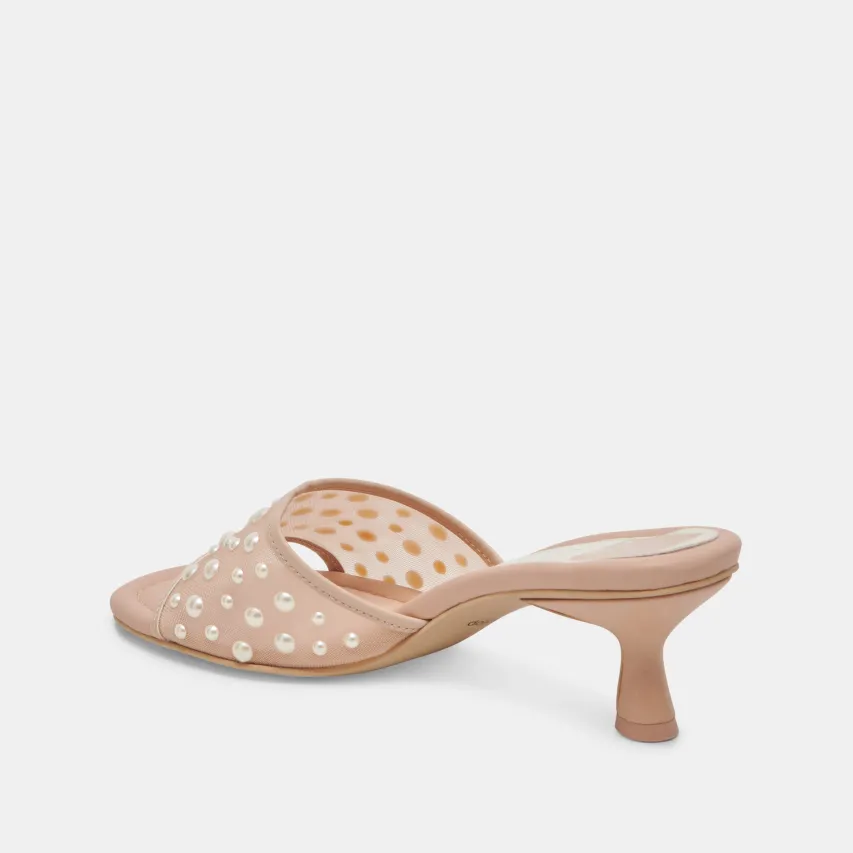 MEEZA PEARL HEELS BLUSH MESH^Dolce Vita Fashion