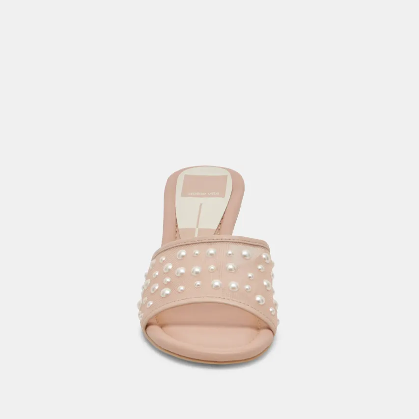 MEEZA PEARL HEELS BLUSH MESH^Dolce Vita Fashion