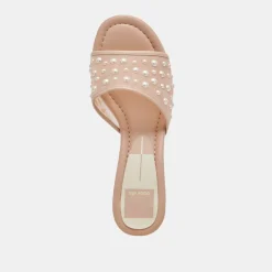 MEEZA PEARL HEELS BLUSH MESH^Dolce Vita Fashion
