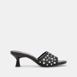 MEEZA PEARL HEELS ONYX MESH^Dolce Vita Hot