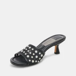 MEEZA PEARL HEELS ONYX MESH^Dolce Vita Hot