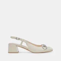 MELLI HEELS IVORY CRINKLE PATENT^Dolce Vita Online
