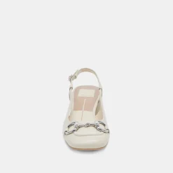 MELLI HEELS IVORY CRINKLE PATENT^Dolce Vita Online