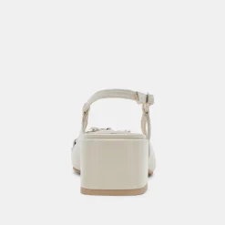 MELLI HEELS IVORY CRINKLE PATENT^Dolce Vita Online