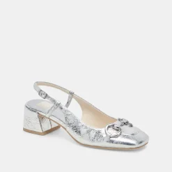 MELLI HEELS SILVER DISTRESSED LEATHER^Dolce Vita Best