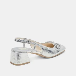MELLI HEELS SILVER DISTRESSED LEATHER^Dolce Vita Best