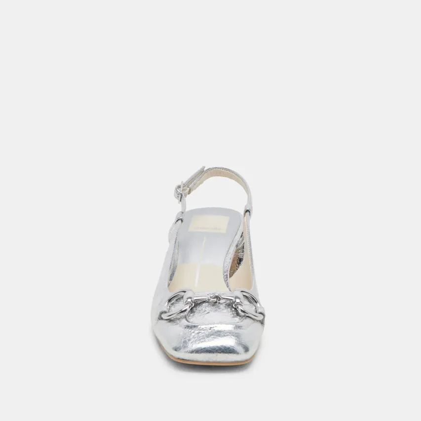 MELLI HEELS SILVER DISTRESSED LEATHER^Dolce Vita Best